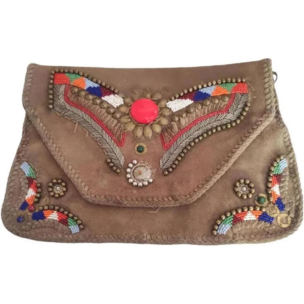 Antik Batik Suede Clutch - Great condition!